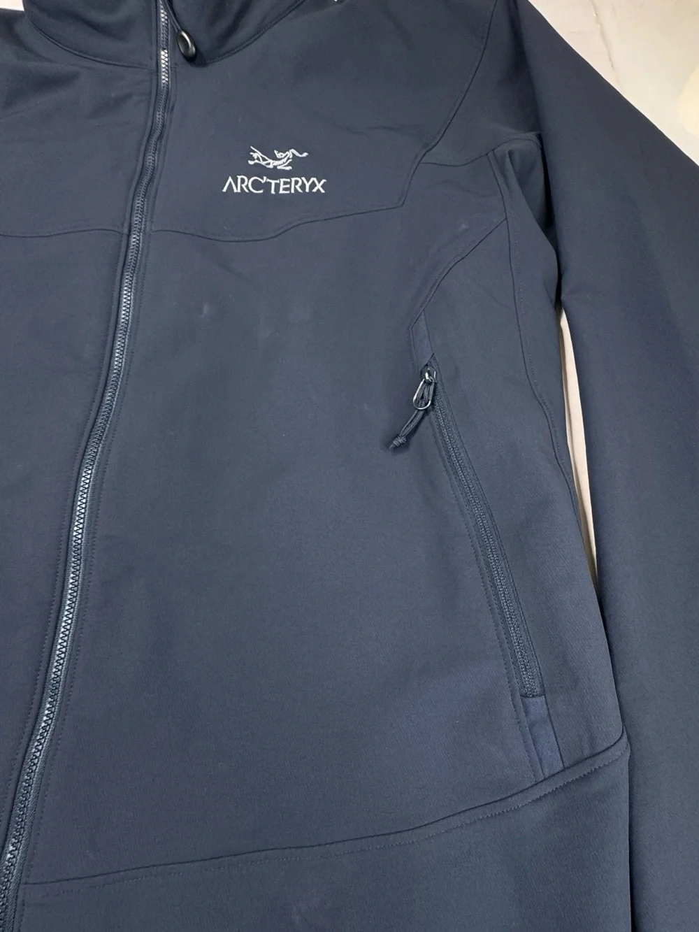 Arc'teryx Gamma LT Jacket Men Large Blue Lightweight Soft Shell Full Zip Hiking